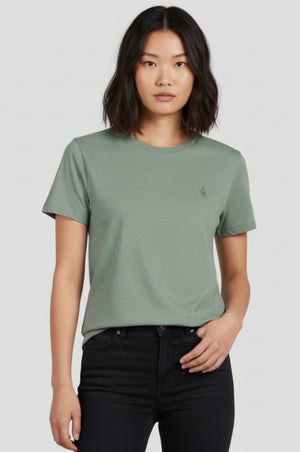 Olive Green Slub T-Shirt-