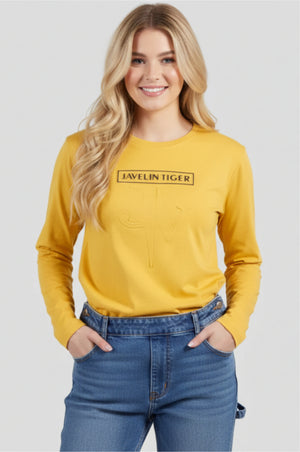 Spicy Mustard Full Sleeve Organic Printed T-Shirt
