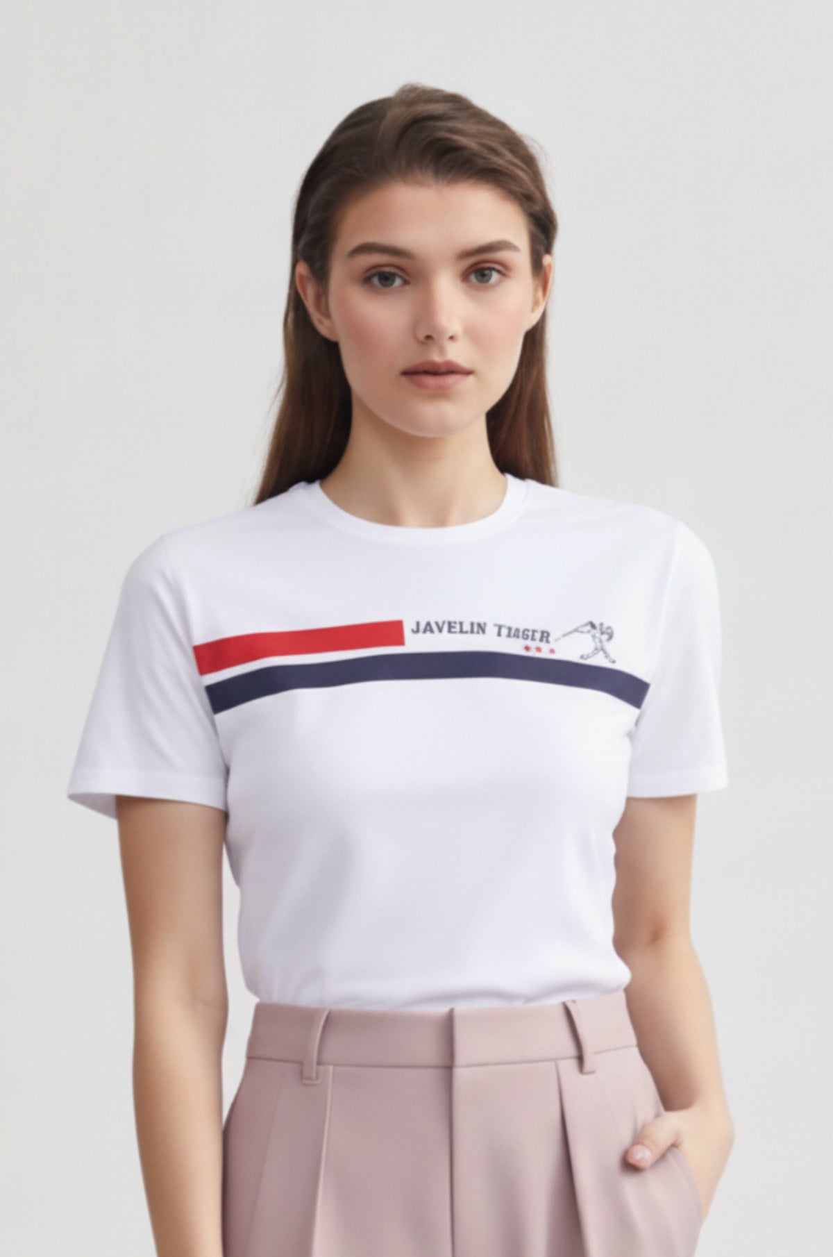 White Printed Cotton T-Shirt