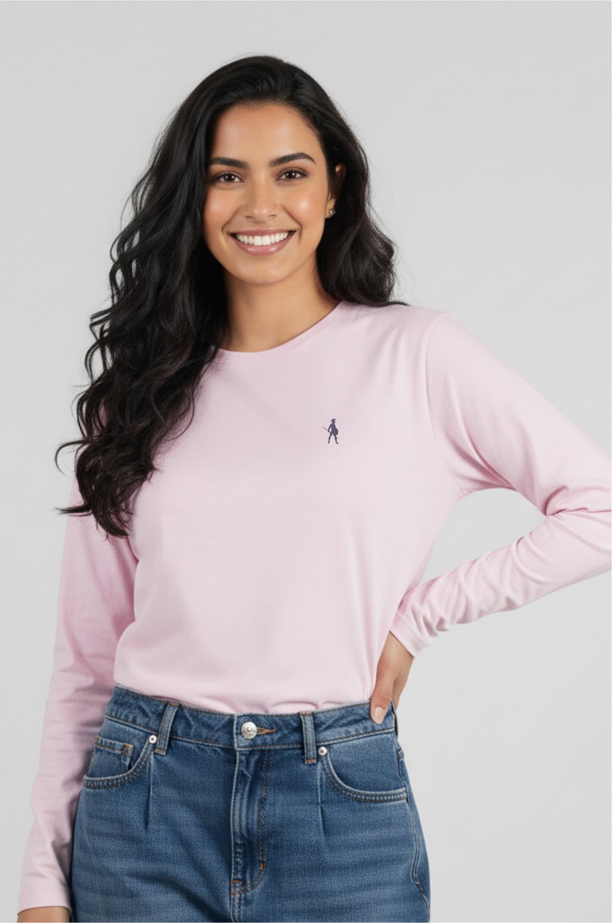 Mauve Shadows Full Sleeve Logo T-Shirt