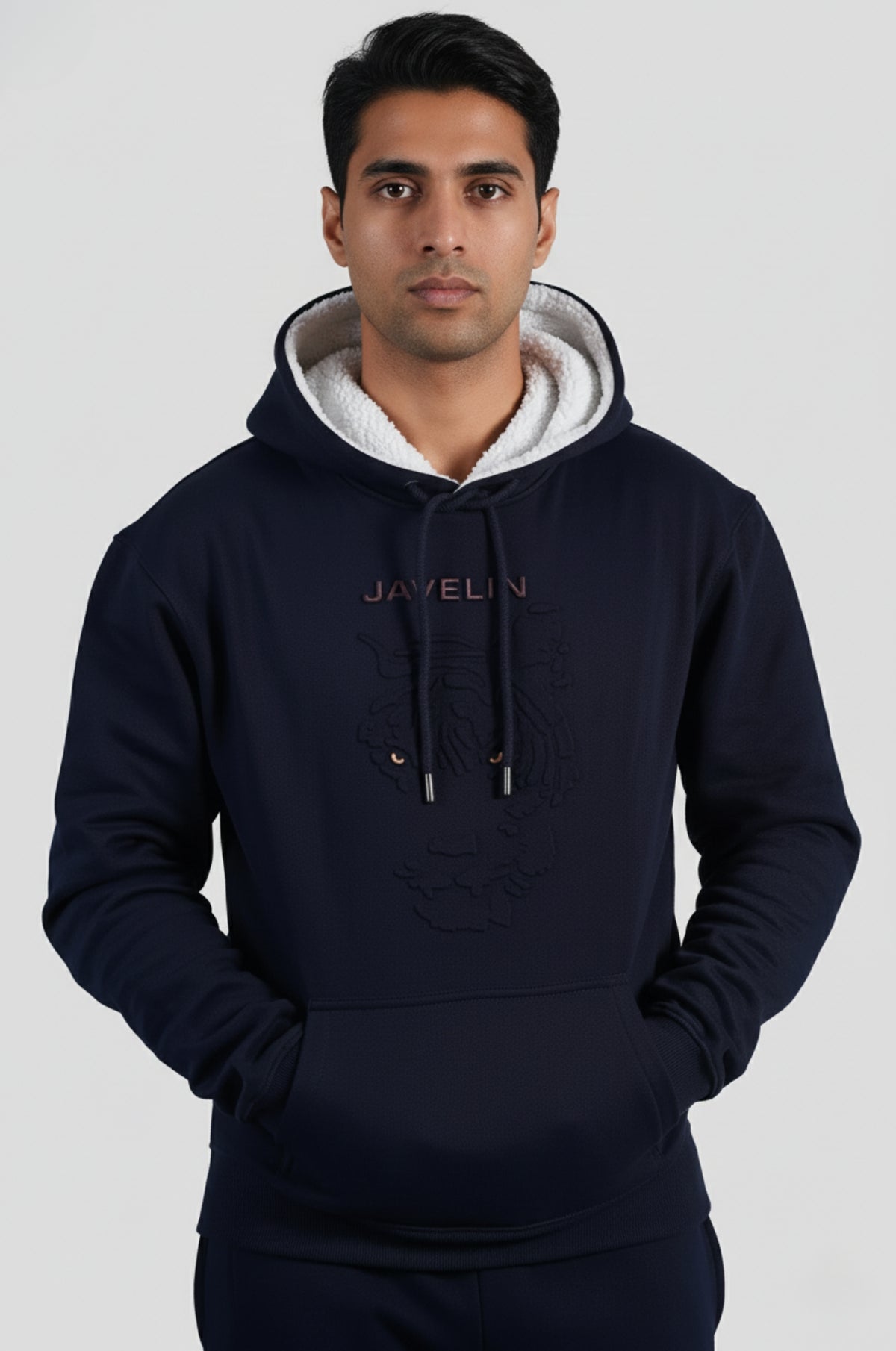 Navy Cotton Hoodie