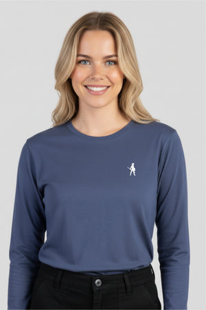 Indigo Full Sleeve Logo T-Shirt