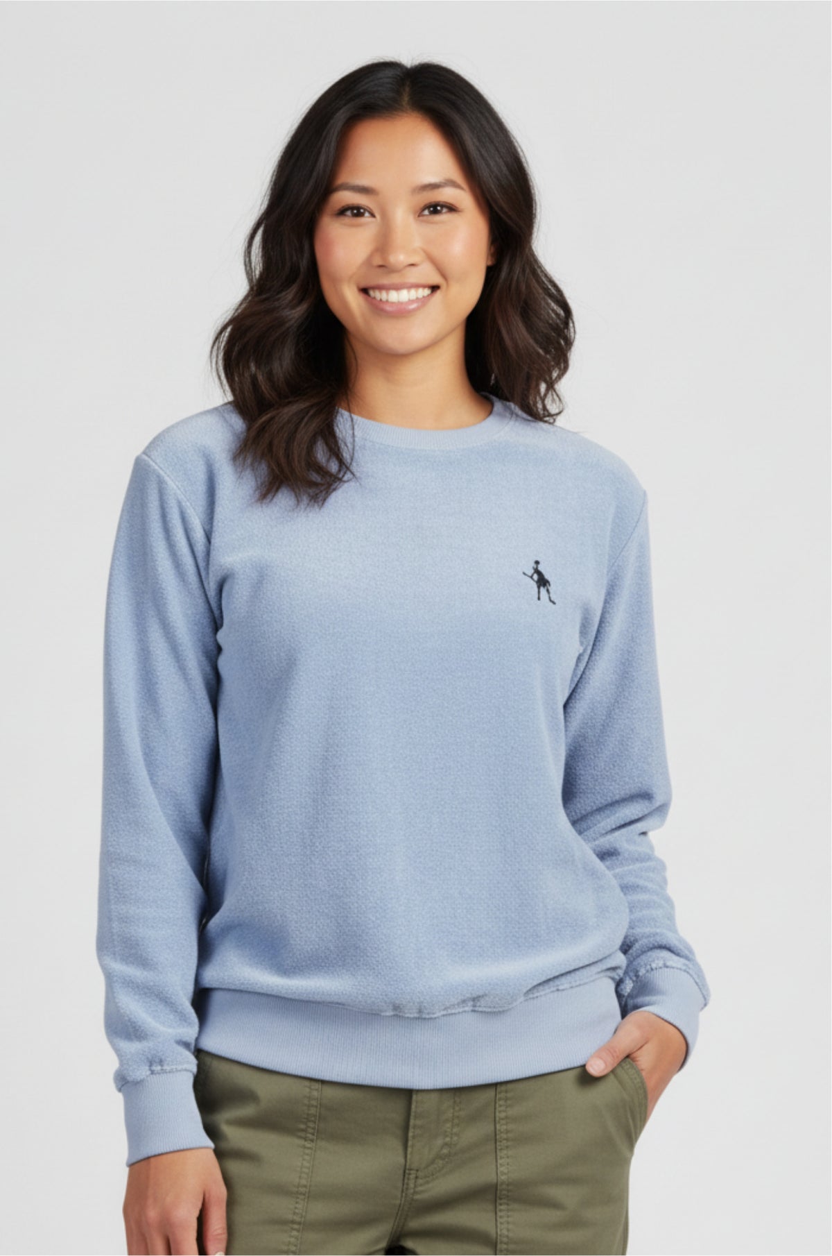 Blue Fog Cotton Sweatshirt