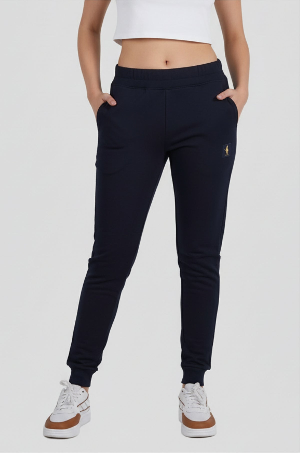 Navy Cotton Track Pant