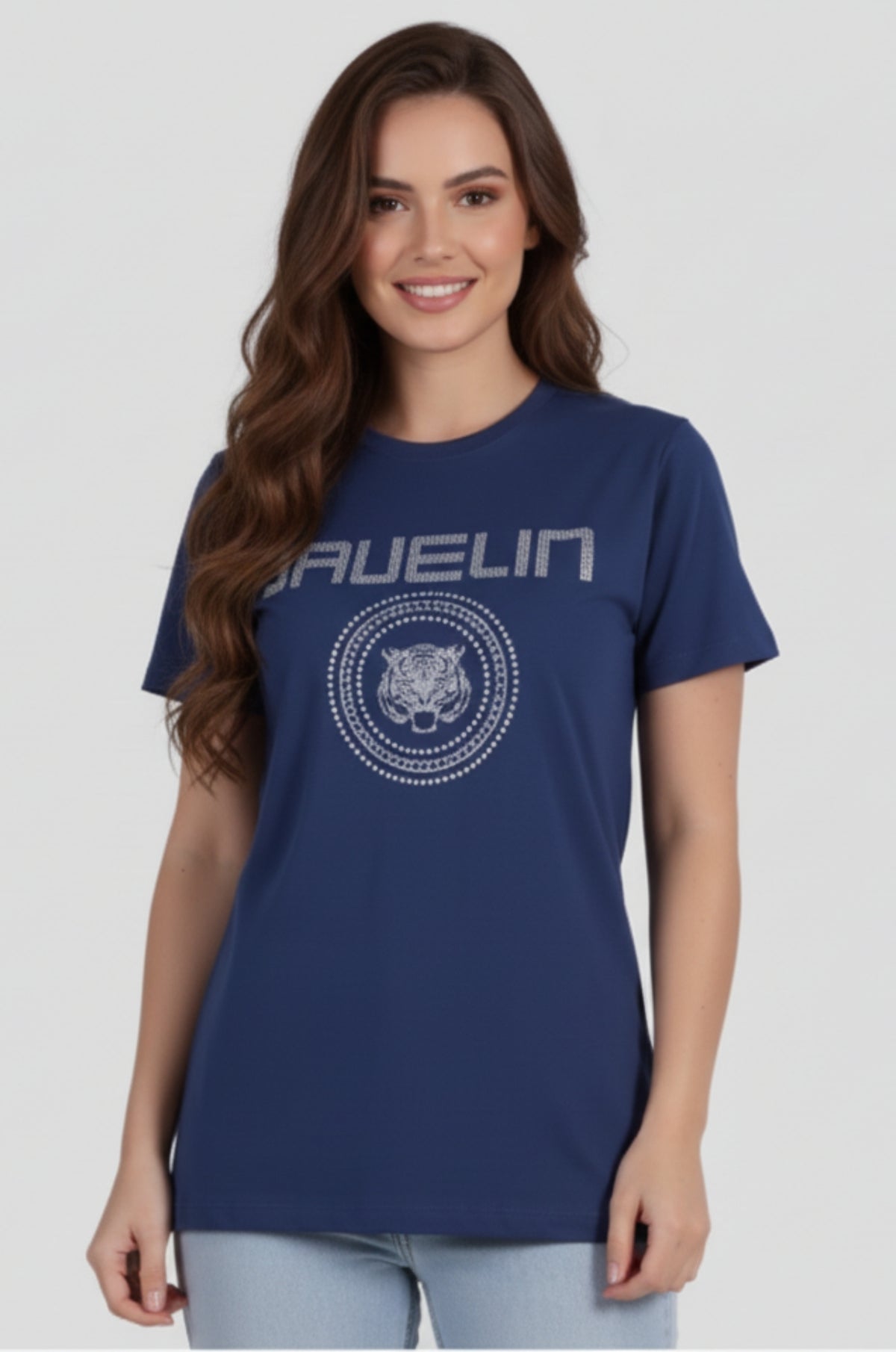 Indigo Printed Cotton T-Shirt