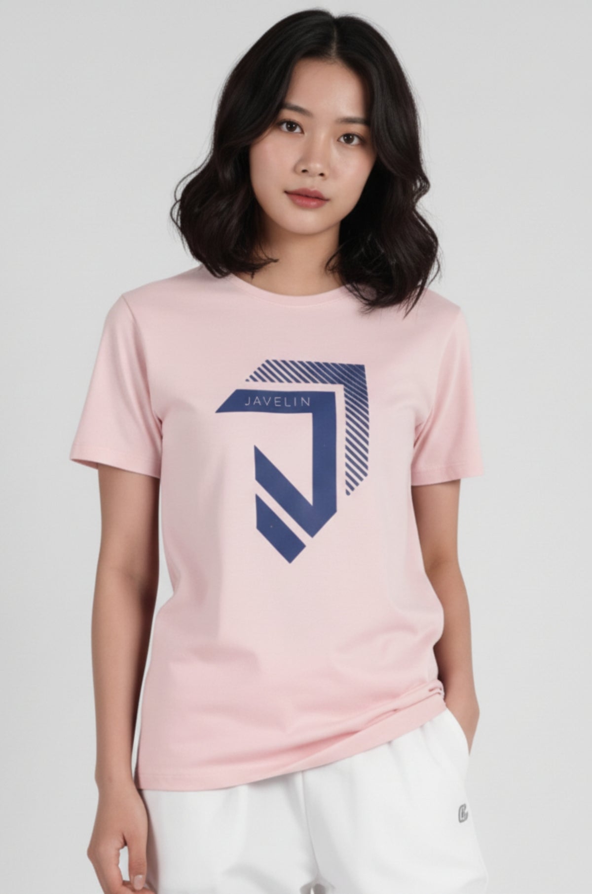 Light Lilac Printed Cotton T-Shirt
