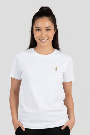 White Logo Organic Cotton T-Shirt
