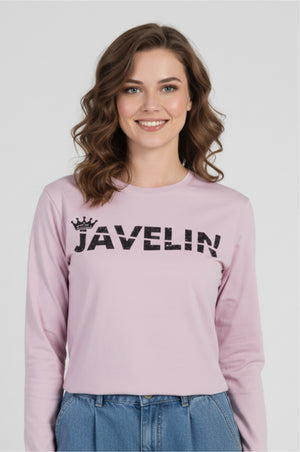 Mauve Shadows Full Sleeve Organic Printed T-Shirt