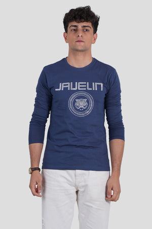 Indigo Full Sleeve Printed T-Shirt