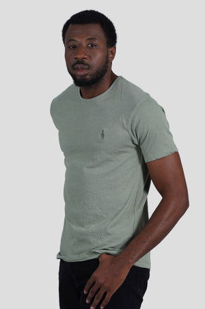 Olive Green Slub T-Shirt