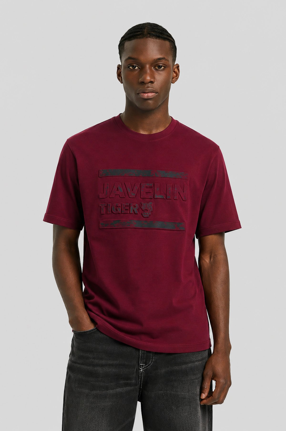 Wine Printed Organic Cotton T-Shirt