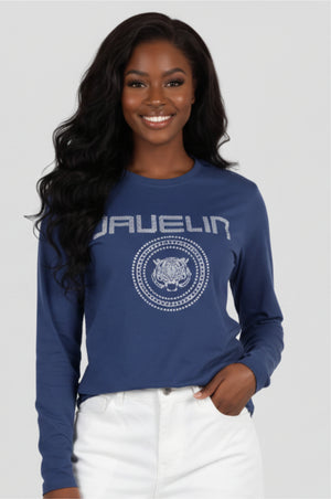 Indigo Full Sleeve Organic Printed T-Shirt