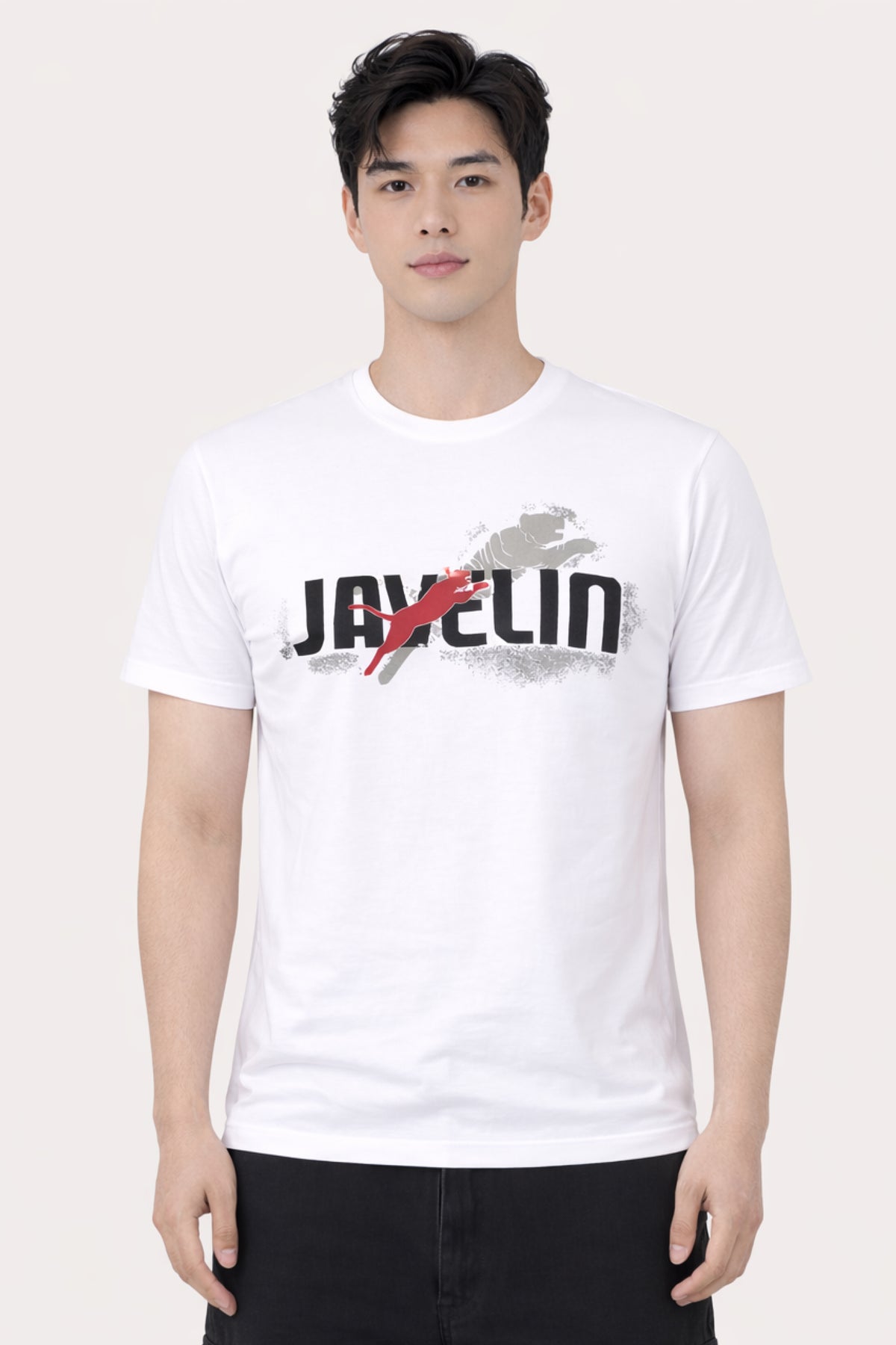 White Printed Cotton T-Shirt