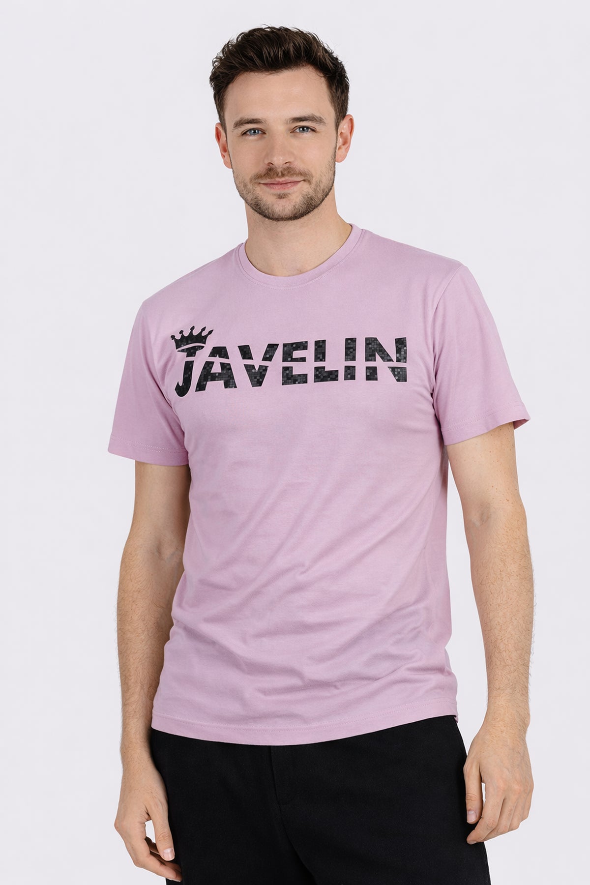 Mauve Shadows Printed Compact Cotton T-Shirt