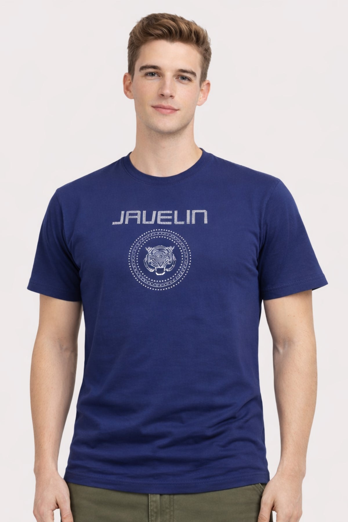 Indigo Printed Cotton T-Shirt