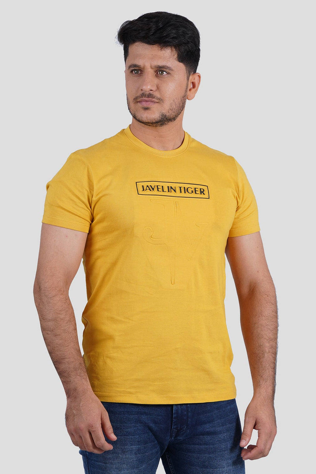 Spicy Mustard Printed Organic Cotton T-Shirt