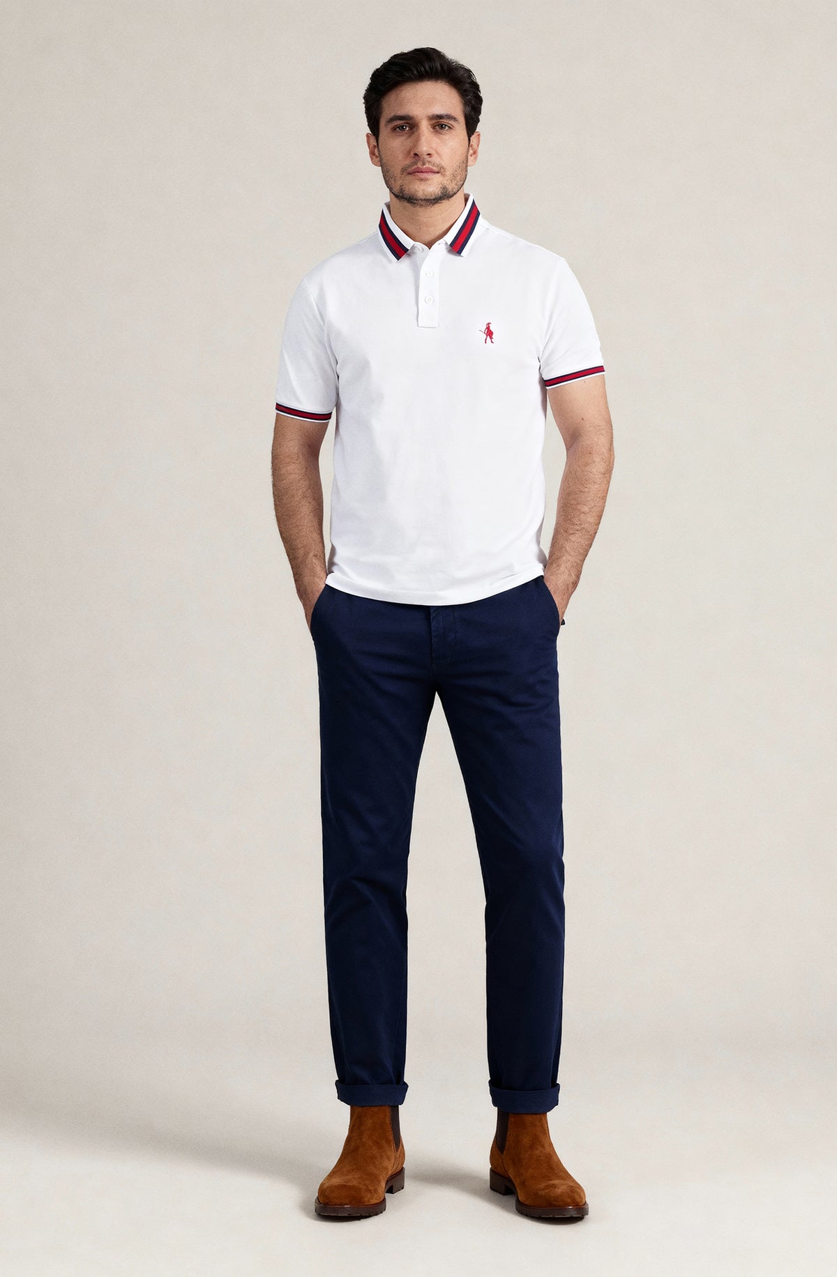 White Smart Stretch Polo Shirt